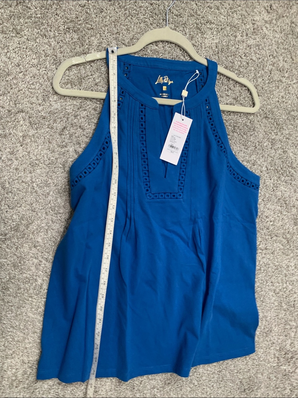 NWT Lilly Pulitzer Isaac Cobalt Blue Tank Top - Picture 6 of 7